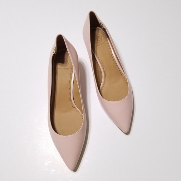 NIB Tory Burch Elizabeth Pump 40MM Leather Sea Shell Pink Size 8.5, 9 $278 - Picture 3 of 15
